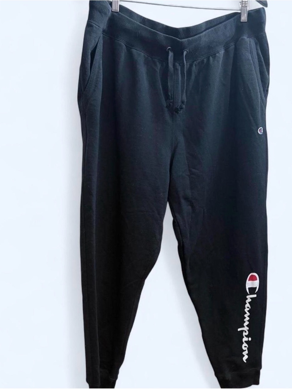 🔥🏷️ Champion 3X Black Fleece Jogger Sweatpants Authentic Athleticwear Logo